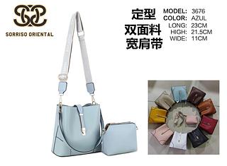 bolsa de ombro com mini bolsa sorriso oriental